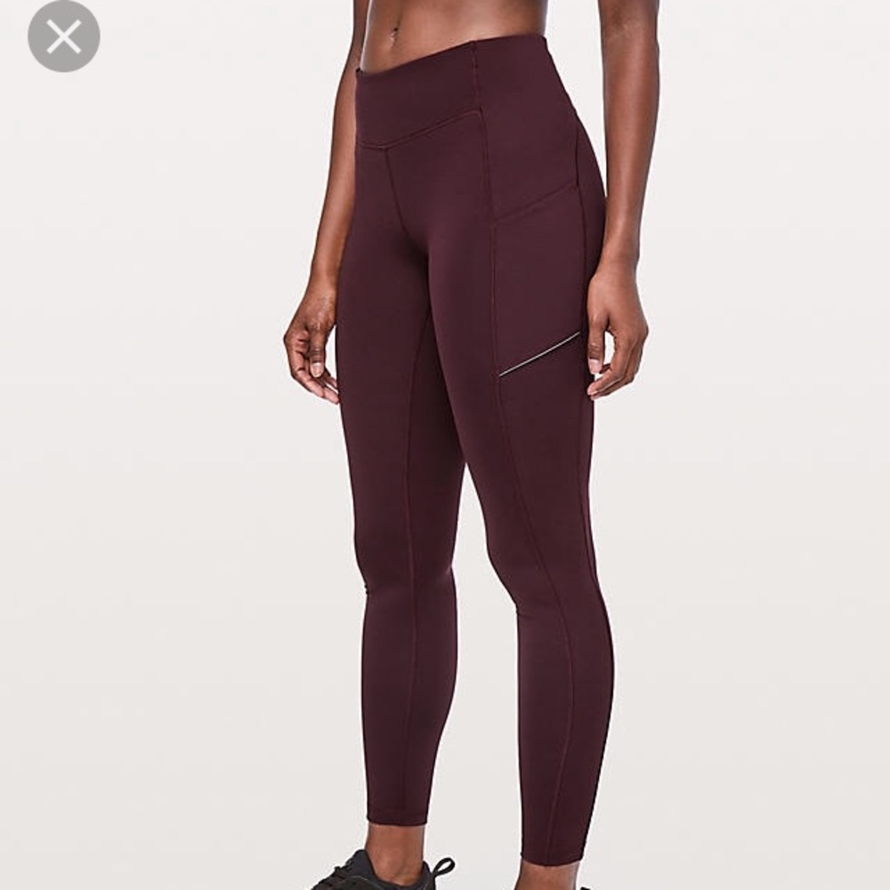 Purple full length leggings